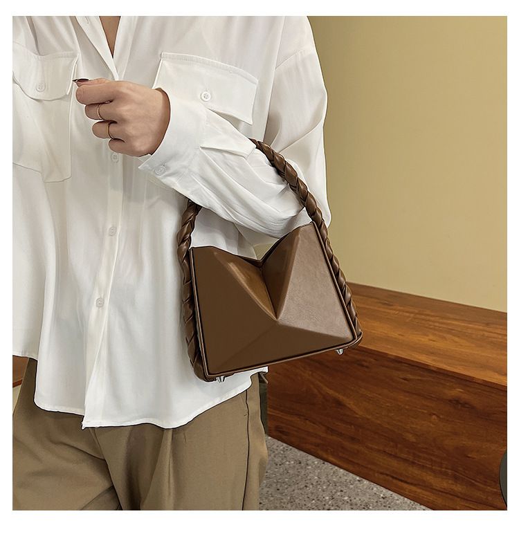 Nuova borsa a tracolla da donna personalizzata, borsa a tracolla tinta unita, borsa a triangolo irregolare, borsa pieghevole, per tutti i giorni e per strada_voghion.com