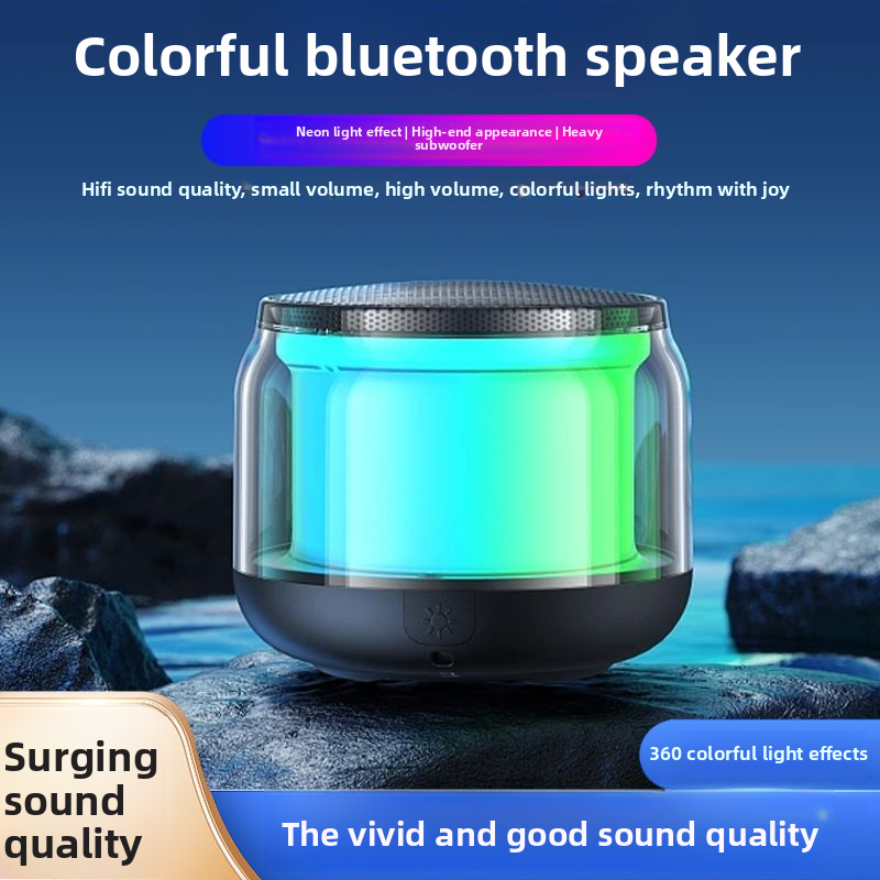 Atmosfera de acampamento Luz Bluetooth Recarregável Colorido Mini Alto-falante de Alta Qualidade Volume Alto S100 Celebridade da Internet_voghion.com