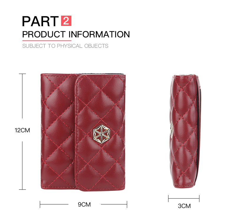 Boiseen New Women's Card Bag Embossed Multi Card Slot Accordion Coin Purse Small Buckle Wallet_voghion.com