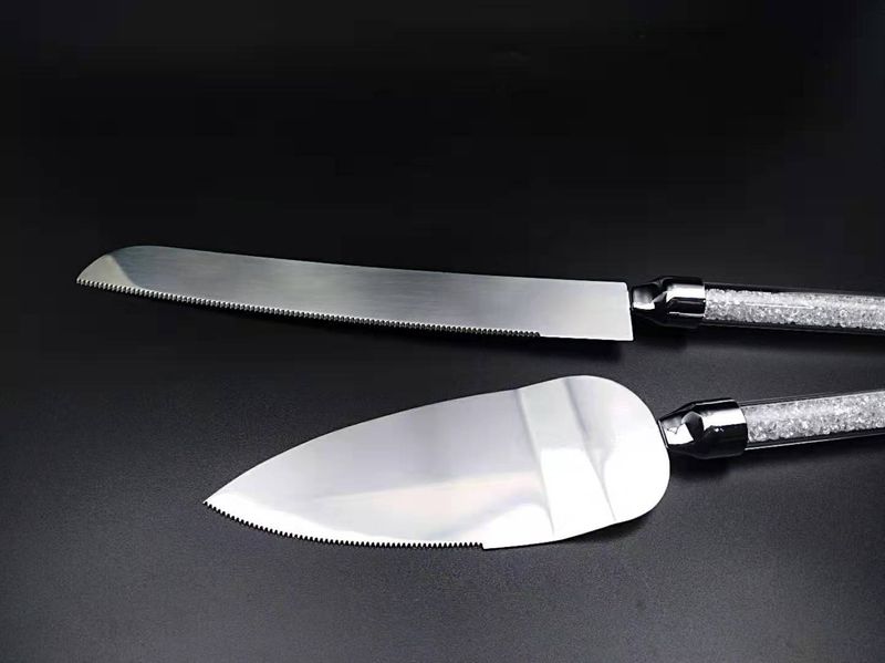 Besteck-Sets Exquisite Hochzeitsgeschenke Kristall Diamant Kuchenmesser Schaufel Backwerkzeuge Hochzeitsszene Requisiten Hochzeitssouvenirs_voghion.com