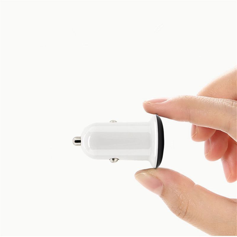 Muziekfestival 2.1A USB-poort Ronde ring Mini-oplaadapparaat Dual U-autolader_voghion.com
