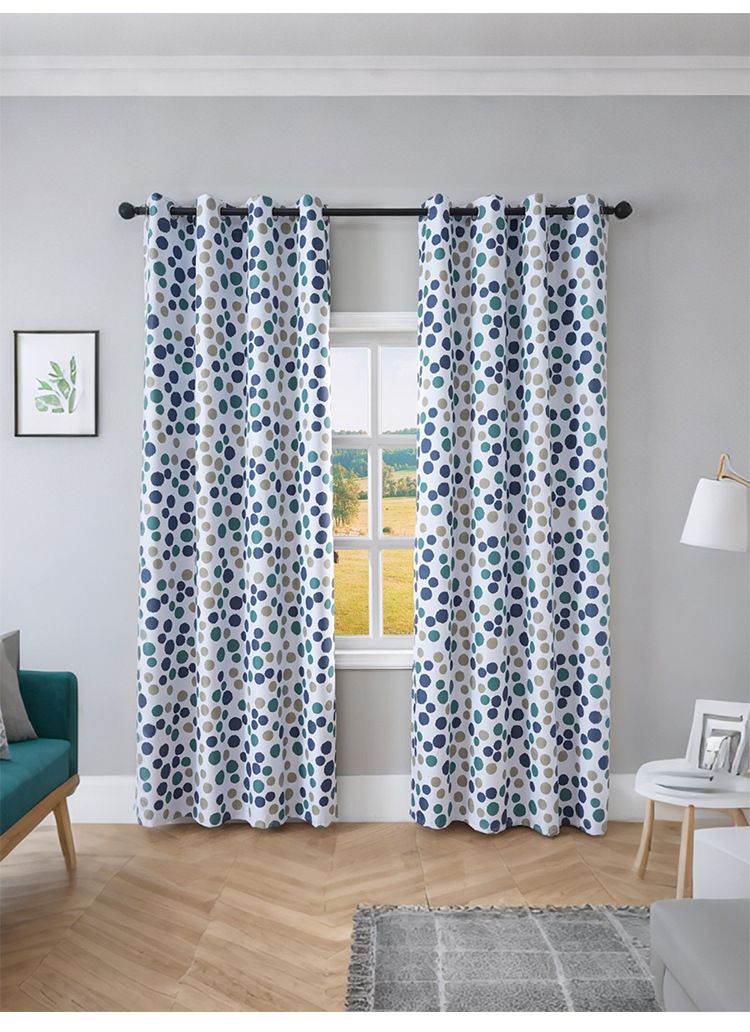 Nordic Minimalist Blackout Curtains – Stylish Printed Polyester Drapes (90-100% Light Blocking, Thermal Insulation, Eyelet Design)_voghion.com