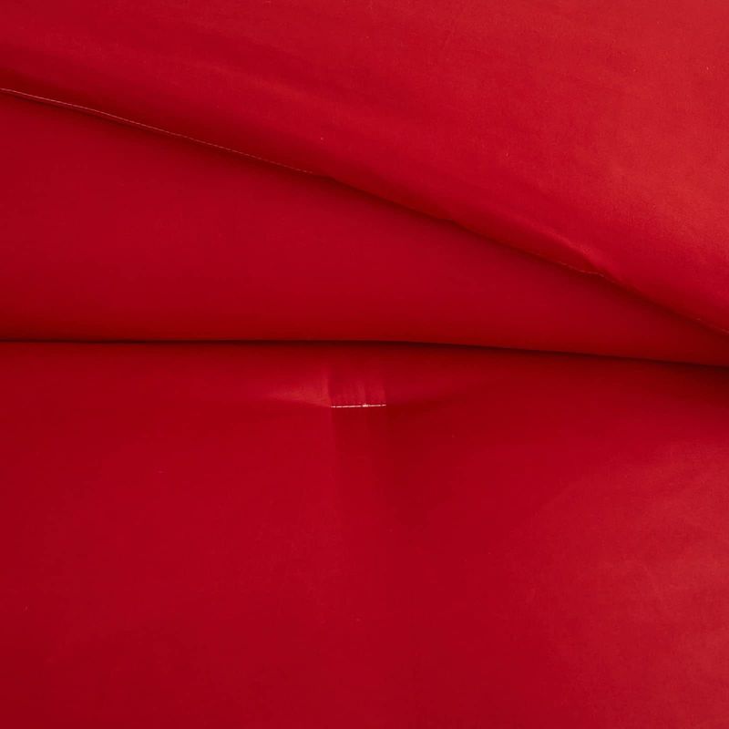 Steppdecken-Set, rot, Bohemian-Stil, Ball-Quaste, Fett-Steppdecke, Chemiefaser-Steppdecke, dreiteiliges Set_voghion.com