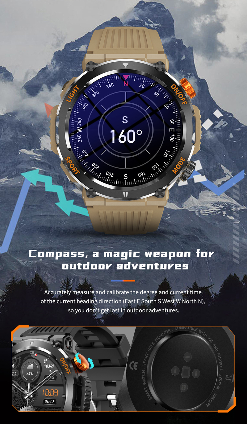 Aolon HT17 Smartwatch Erkekler 1.46 inç Tam Ekran Bluetooth Arama Kalp Hızı Uyku Monitörü Çoklu Spor Modelleri akıllı saat Erkekler_voghion.com