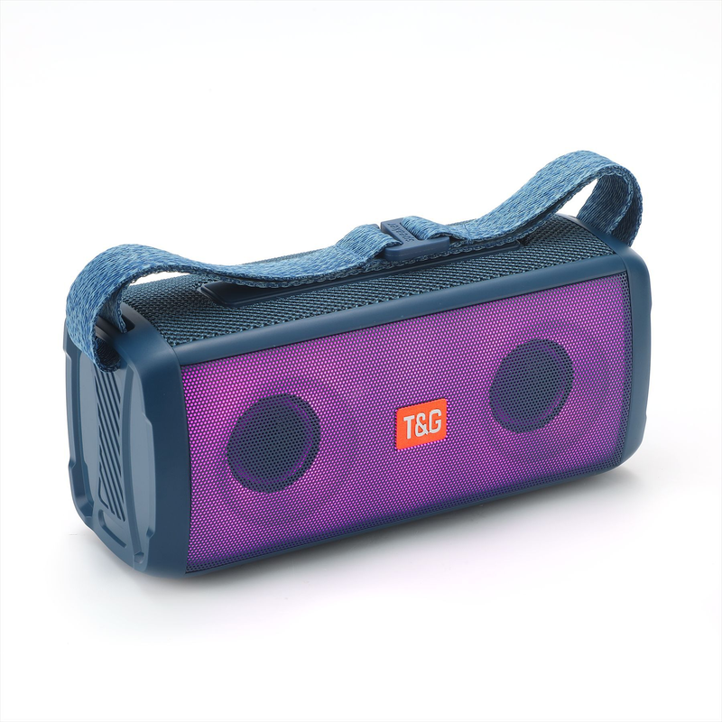 Nuevo Altavoz Bluetooth TG345 para exteriores, luz LED colorida, Radio, tarjeta de inserción, caja, transmisión, Subwoofer_voghion.com