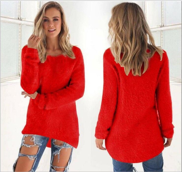 Langärmliges, lässiges Pullover-Oberteil für Damen – weiche Baumwollmischung, lockere Passform, Rundhalsausschnitt, mehrere Farben und Größen (S-5XL)_voghion.com