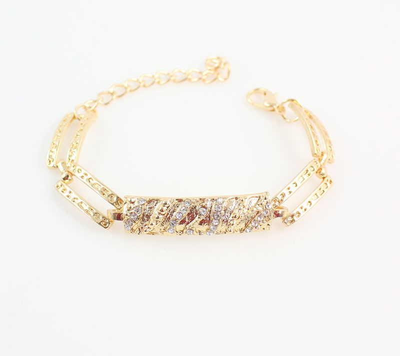 Set di gioielli con perline africane da donna Set di gioielli per bracciali con orecchini e orecchini in cristallo cz_voghion.com