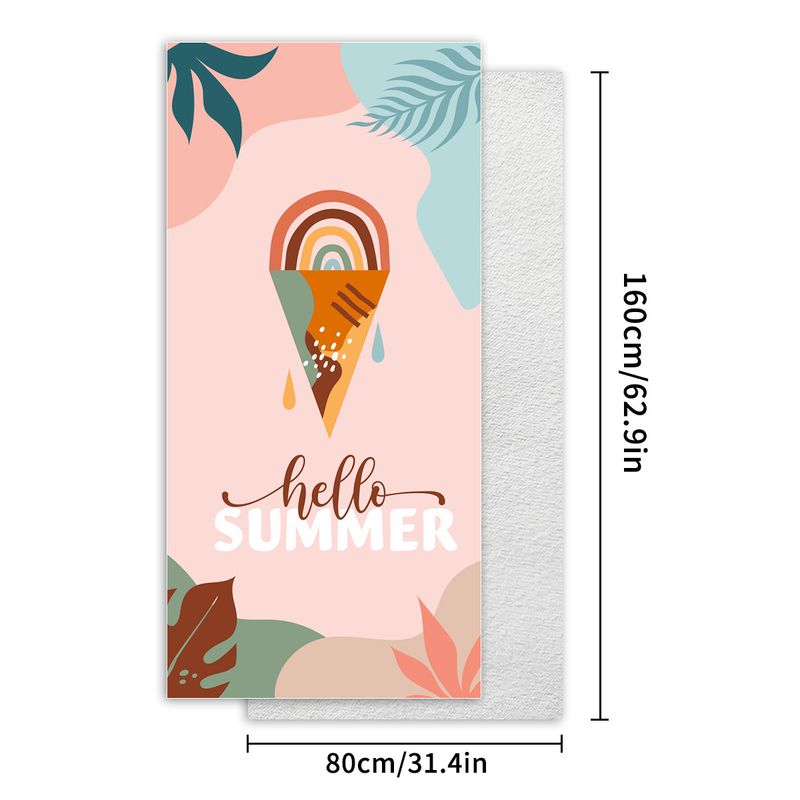 Double Sided Velvet Ice Cream Beach Towel Quick Drying Towel Microfiber Printed Bath Towel_voghion.com