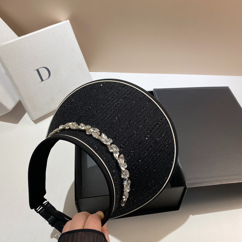 Fragrant Feng Shui Diamond Light Luxury Empty Top Fashionable French Celebrity Style Small Crowd Weaving Sun Protection_voghion.com