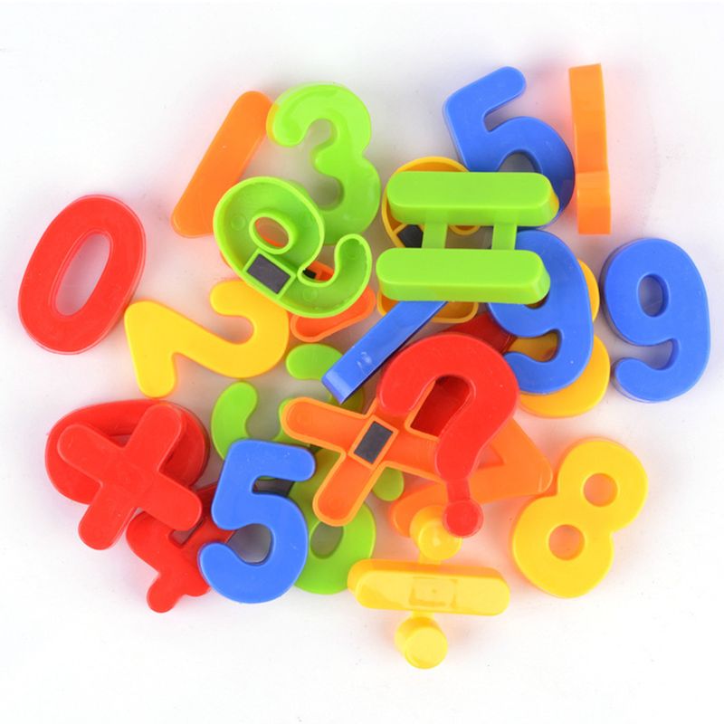 Veelkleurige magnetische cijfers alfabet koelkastmagneet leren onderwijs kinderen speelgoed_voghion.com