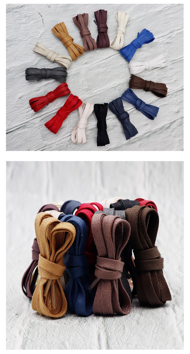 Gewachste Schnürsenkel aus Baumwolle, 0,8 cm breit, geeignet für kleine weiße Schuhe, Segeltuchschuhe, Freizeitsport, Schuhwachsband_voghion.com