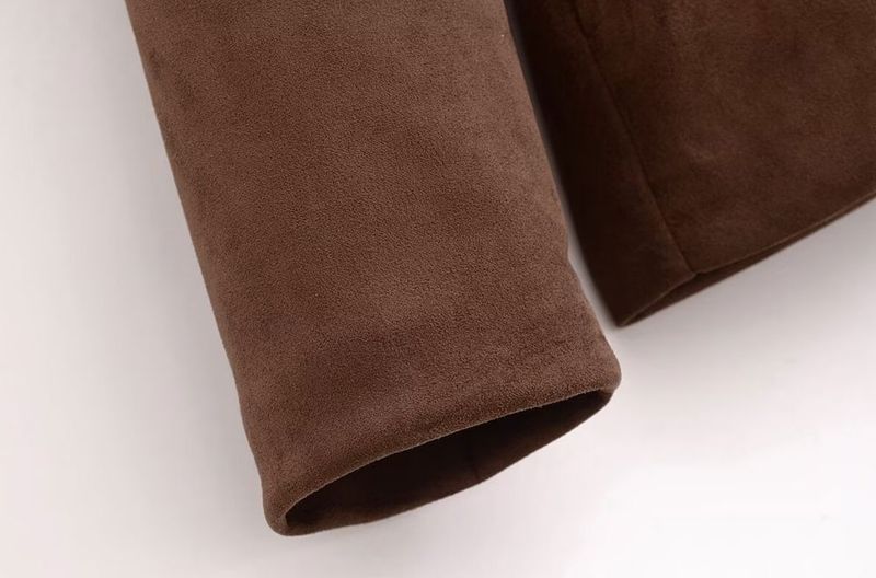 TRZA-Damen-Wildlederimitat-Lockere Jacke, Langarmmantel, Knopfleiste vorne, Damenoberbekleidung, schicke Oberteile, Mode_voghion.com