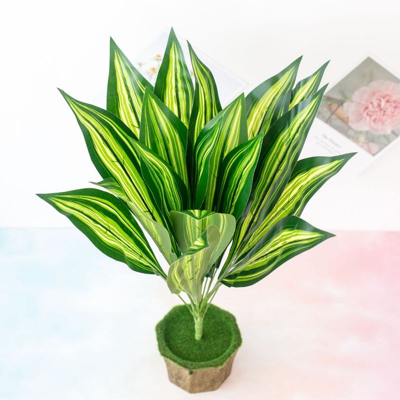 Kunstmatige bladeren kunstmatige plantenwand 18 groene taro zachte decoratie groene sculptuur accessoires buiten techniek verfraaiing_voghion.com