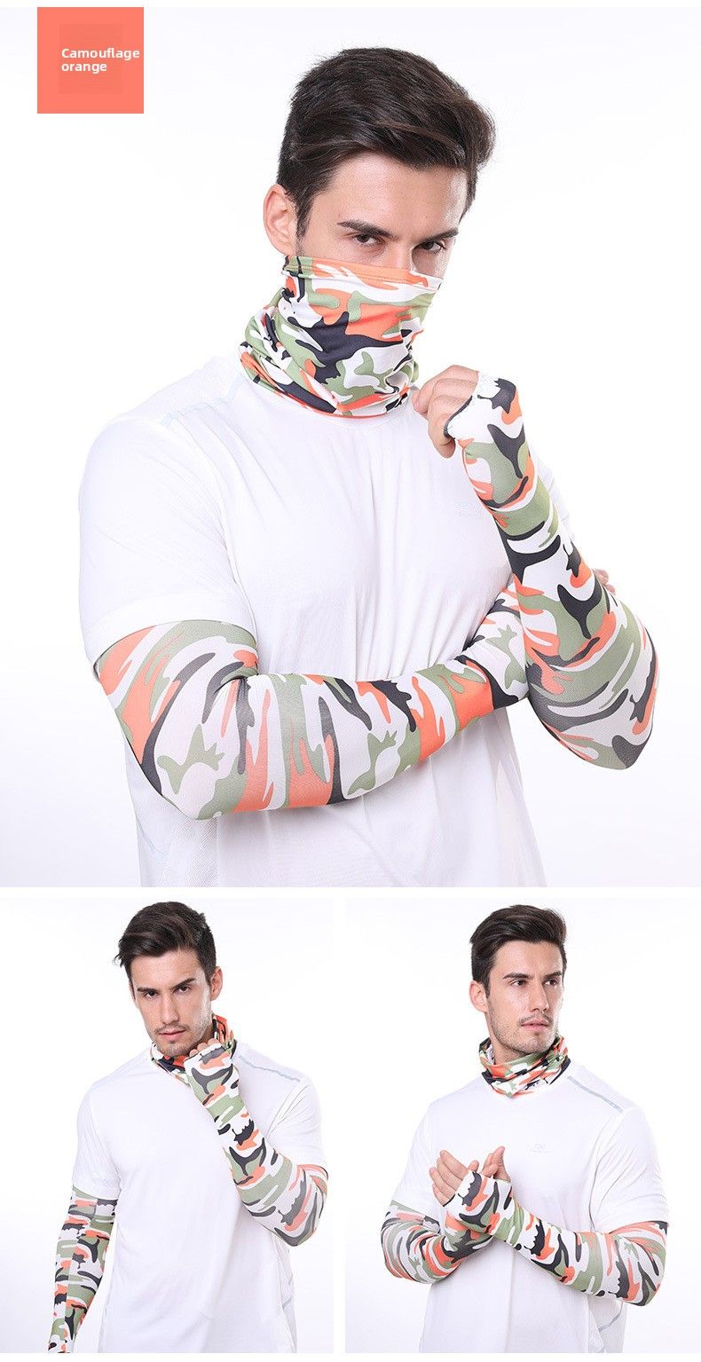 Ensemble de protection solaire pour le sport, foulard de cyclisme, soie glacée, séchage rapide, respirant, pêche, cou, manches, équipement_voghion.com