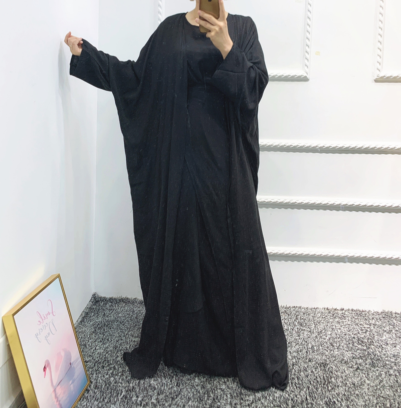 Women's clothing Muslim women's burqa Turkish cardigan robe solid color three-piece set muslim abaya_voghion.com