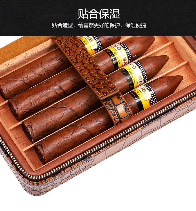 Lillian HANNICOOK Cedar Wood Portable Cigar Case Humidor Simple No Accessories_voghion.com