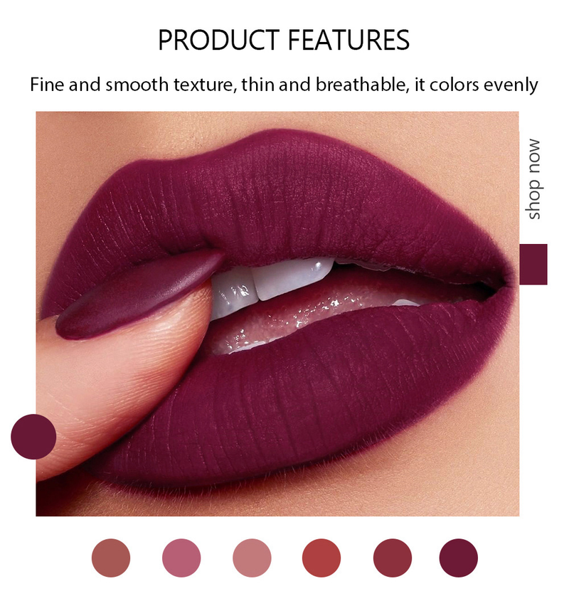 Make-up blockbuster HANDAIYAN Han Daiyan hot selling zes kleuren matte vochtinbrengende lippenstift_voghion.com