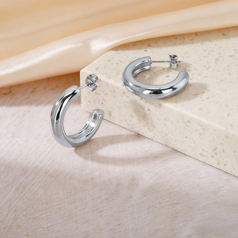 Orecchini classici HOOP versatili e di alta qualità, resistenti allo sbiadimento, per donna, spedizione in 24 ore_voghion.com