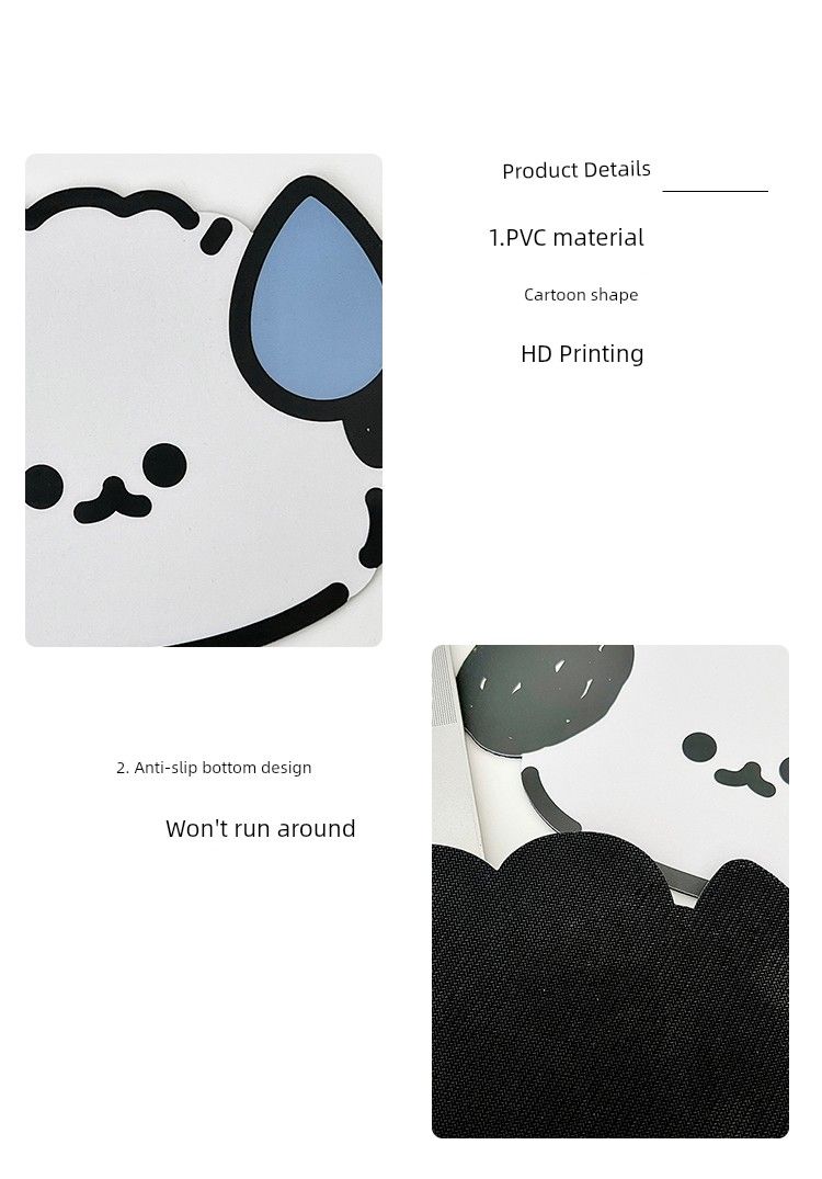 Alfombrilla de ratón de escritorio con bonito dibujo de chica, protector de muñeca, tamaño pequeño, portátil, para oficina, hogar, antideslizante_voghion.com