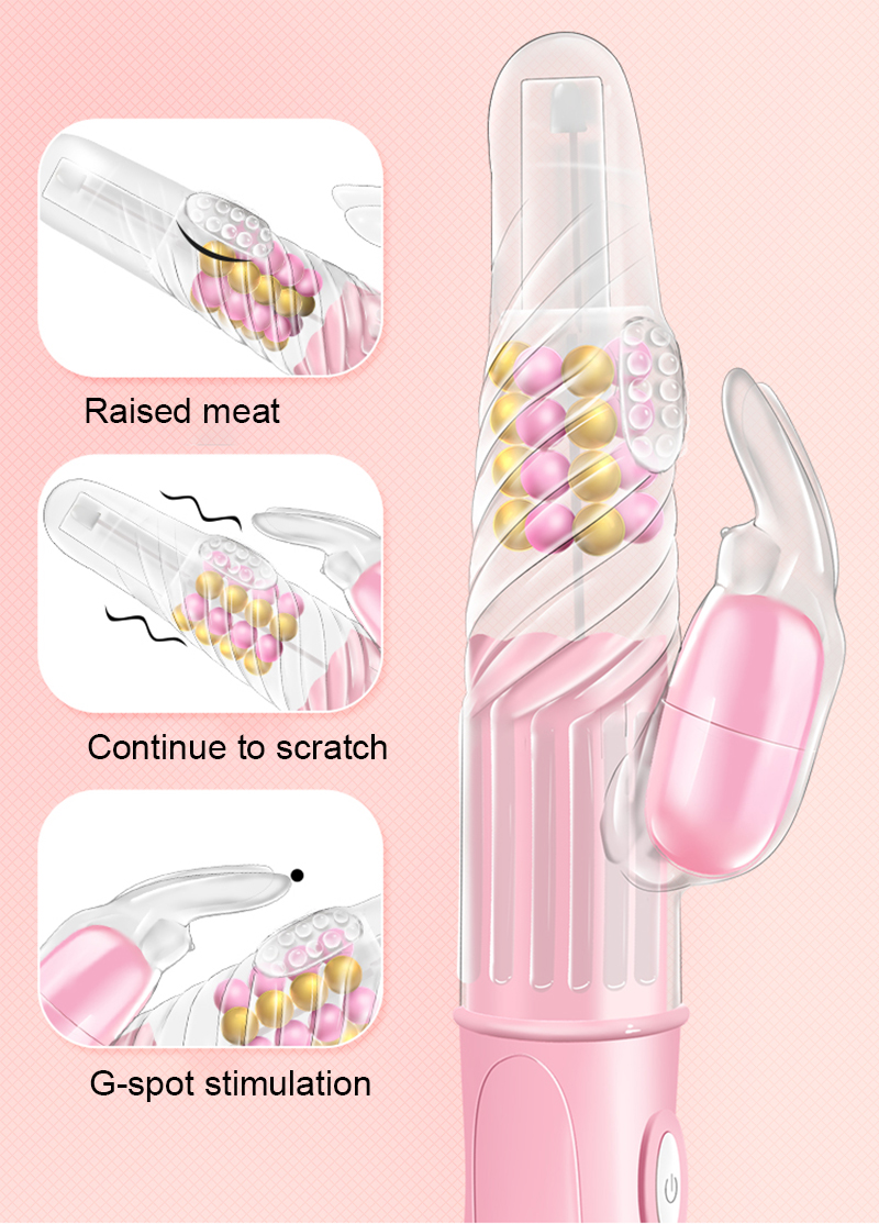 Frequency 2024 Women 12 Sexy Vibrator USB Charging Material Elastic Contains Beads Raised Meat Continue Scratch_voghion.com
