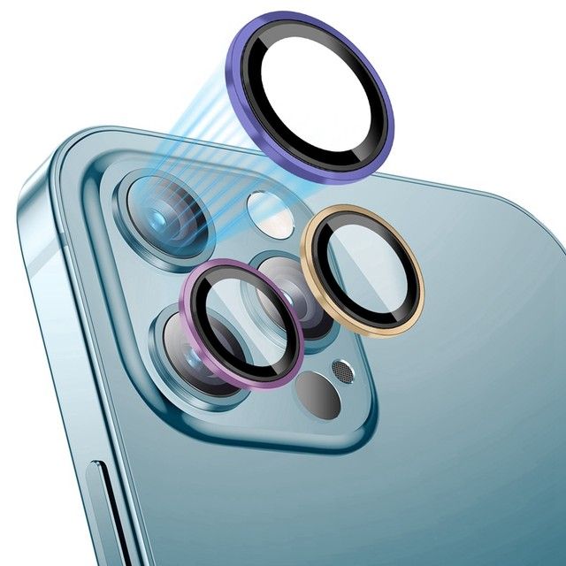 Metallkameraobjektivschutz für iPhone 14 Pro Max, gehärtetes Glas, Metallring auf der hinteren Objektivabdeckung des iPhone 13 12 11, Schutzfolie_voghion.com