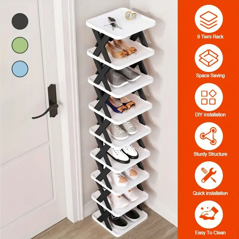 Lagerorganisator Abnehmbare Schuhregale Sparen Familienhaushaltsregal Mehrschichtiges einfaches Schuhregal Farbschrank_voghion.com