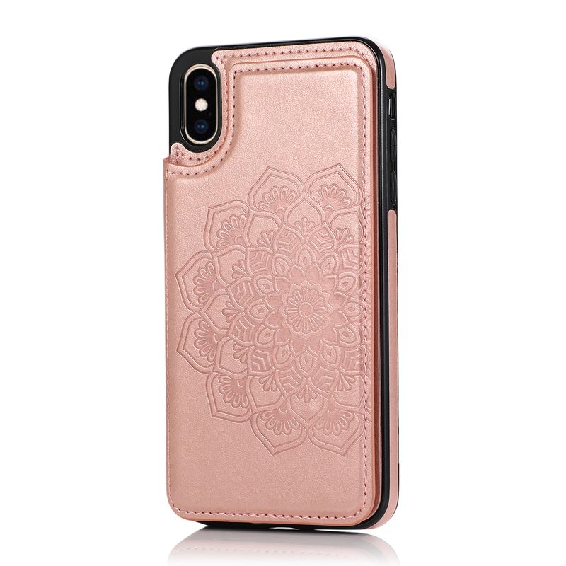 Étui en cuir gaufré pour iPhone 14, 13, 12, 11 Pro, XS, X Max, XR, 8, 7 Plus, SE 2020, 2022, coque antichoc de luxe_voghion.com