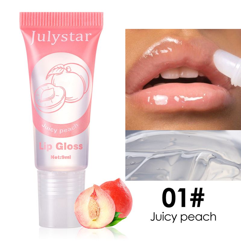 Olio labbra alla vitamina E Julystar multicolore al profumo di frutta - Idratazione e lucentezza a lunga durata, trattamento labbra nutriente con tinte personalizzabili_voghion.com
