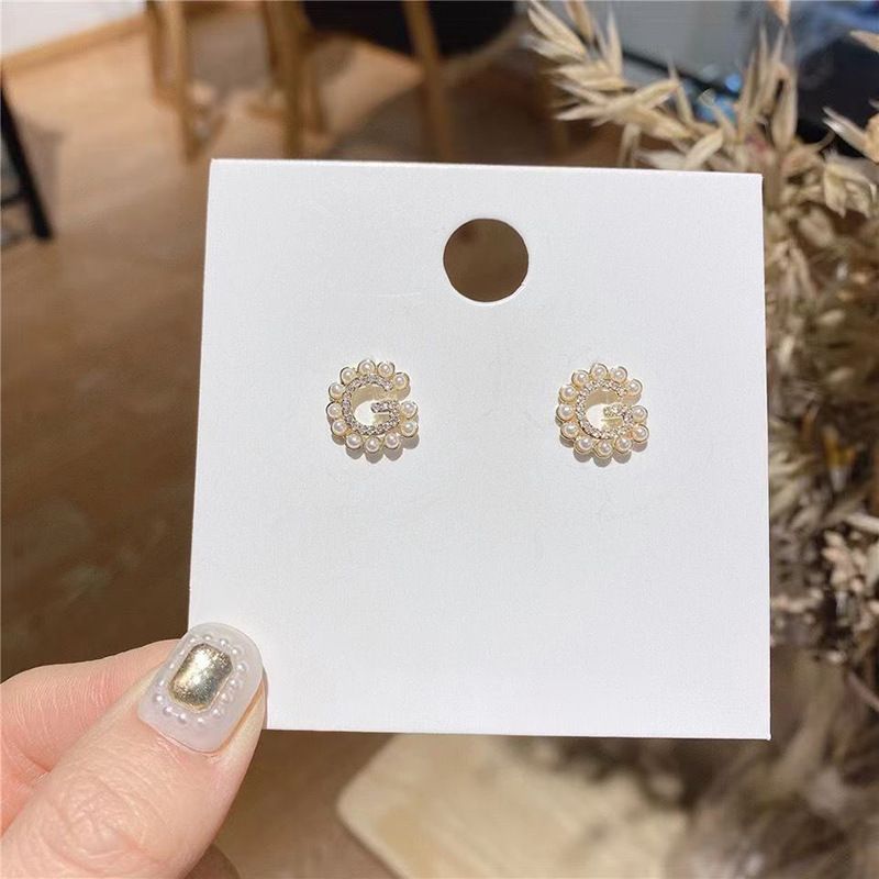 Accessori da donna Orecchini con diamanti incastonati, design dal temperamento semplice, tendenza, orecchini_voghion.com