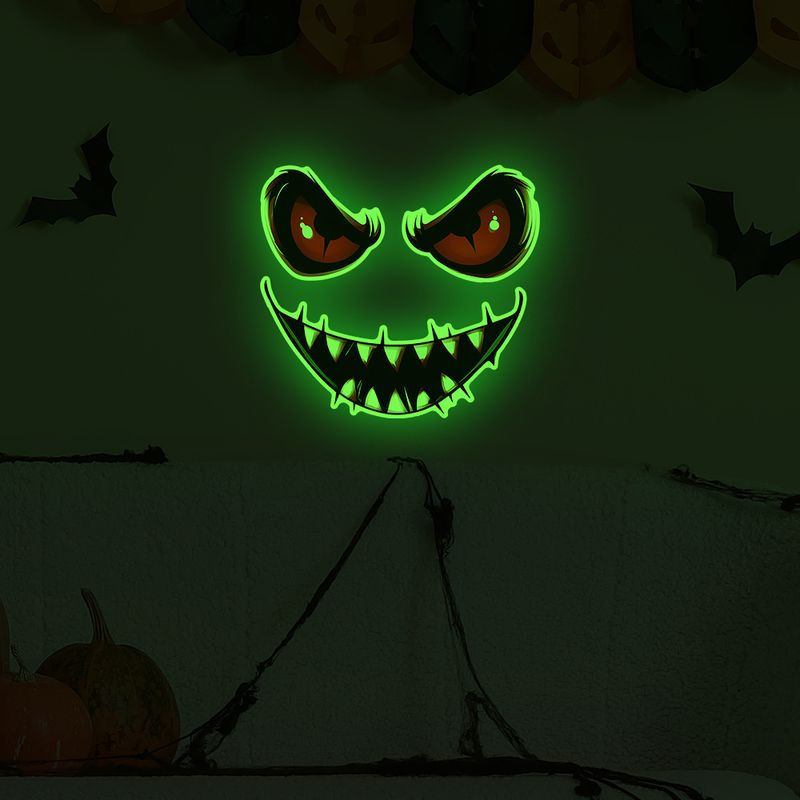 Im Dunkeln leuchtende Halloween-Wandaufkleber mit gruseligen Augen – gruselige Aufkleber für Schlafzimmer, Wohnzimmer, Party-Dekoration_voghion.com