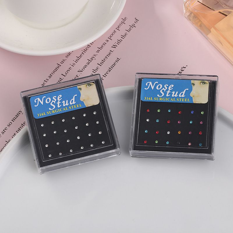 new nose studs, hot selling rhinestone nose ornaments, 1.8mm stainless steel nose studs, personalized piercing accessories_voghion.com