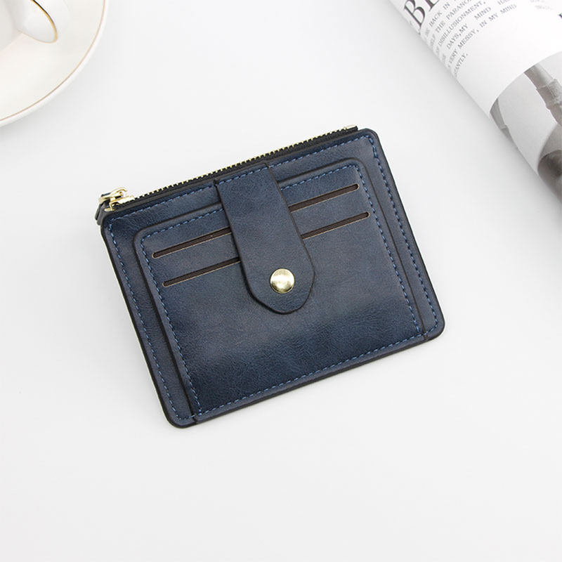 Carteira minimalista Lihanbao, fina, com vários compartimentos, porta-cartões de crédito, de couro, masculina e feminina, com bolso frontal, para ocasiões comerciais, vermelha_voghion.com