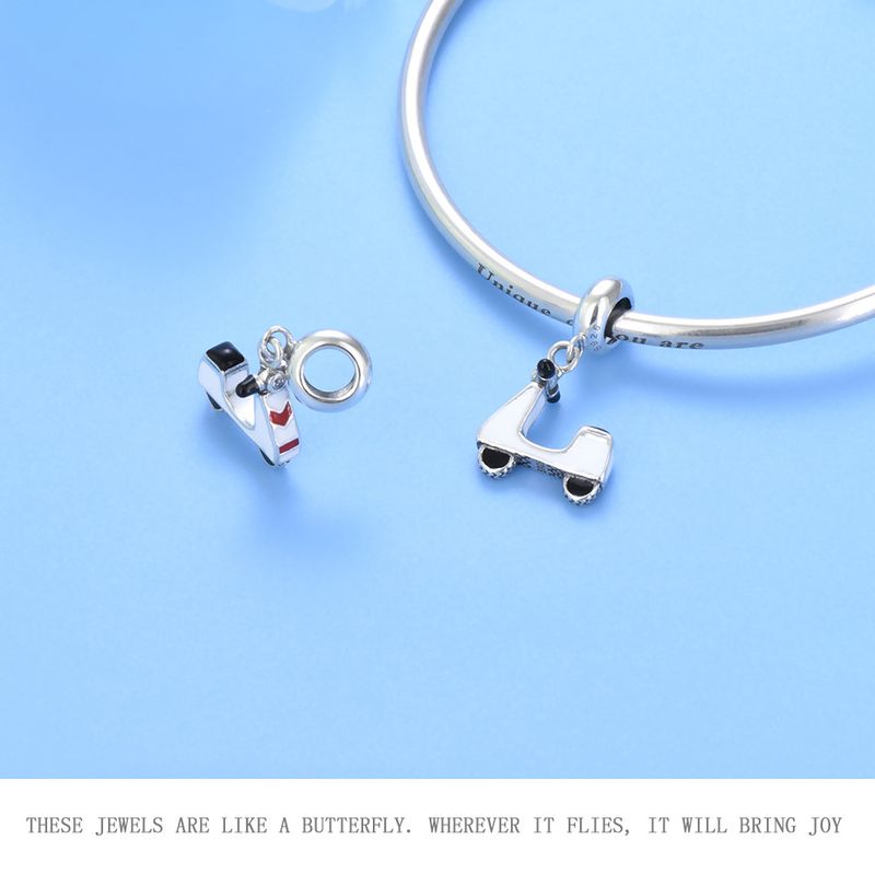 Bracelet String Sterling Silver Family Tree Pendant Cat Flamingo Chili Car Flying DIY Bead Jewelry_voghion.com