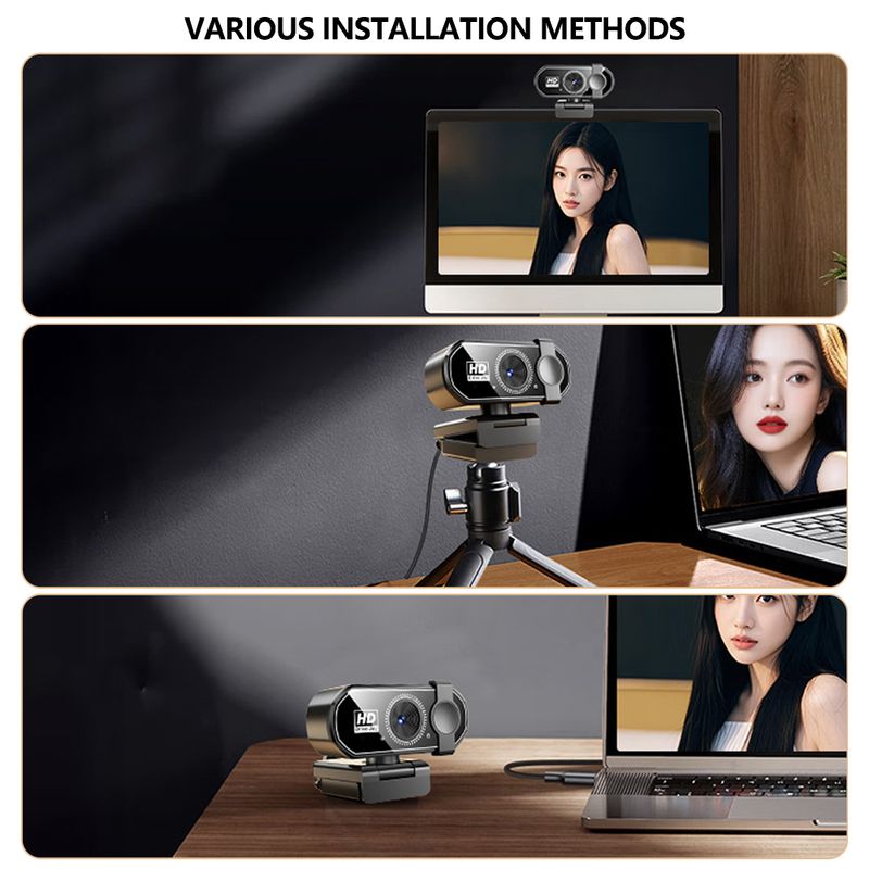 4K 2K 1080P Autofocus Webcam Full HD Camera Web Cam For Laptop PC Windows IOS PS5 With Microphone Video Calling Gamer_voghion.com