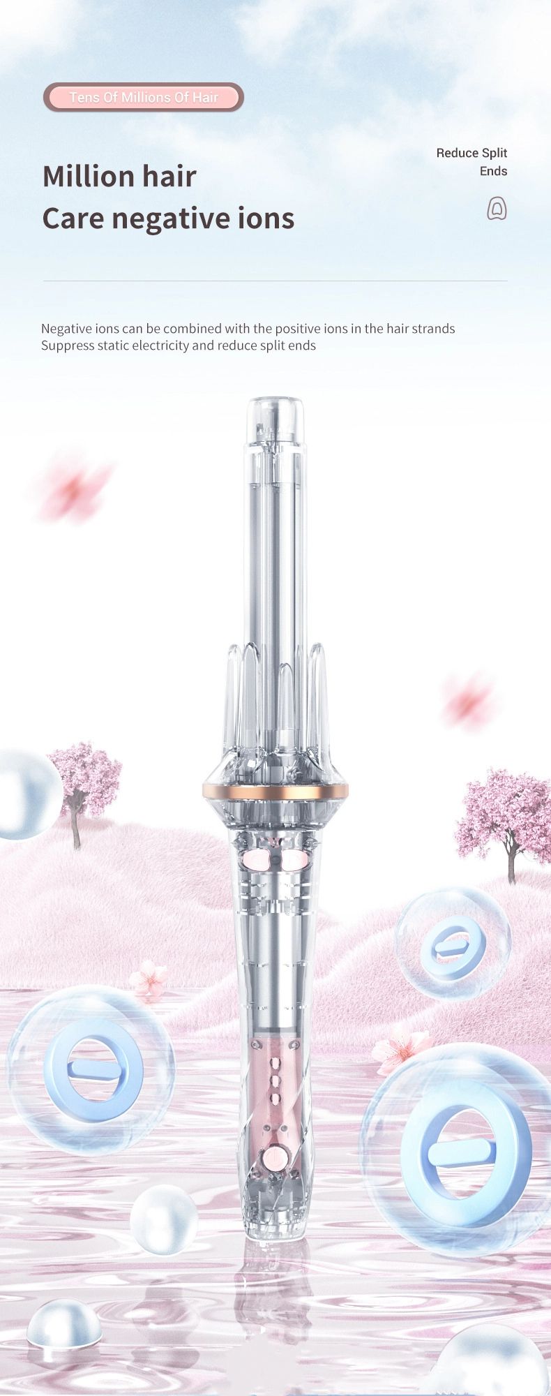 Hot Selling Fully Automatic 28mm Automatic Curling Iron, Female Lazy Curls With Negative Ion Perm, Big Curls And Waves Without Damaging Hair_voghion.com