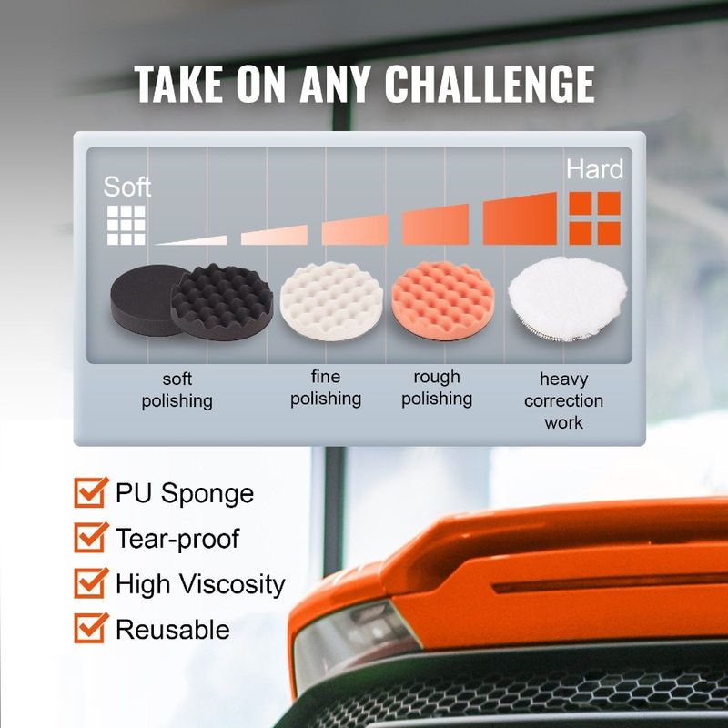 Kit lucidatrice per lucidatura auto con 6 velocità, 4600 W, lucidatrice per lucidatura auto con 6 velocità._voghion.com