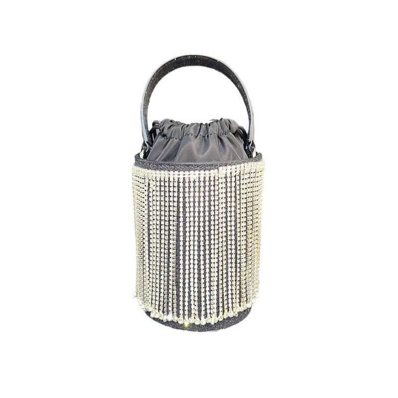 2024 neue Quaste Volldiamant Handtasche Mode Glänzender Eimer Prominente Abend Einzelne Schulter Umhängetasche_voghion.com