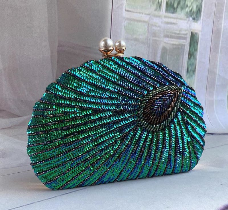 Borsa da sera in cheongsam con ricamo di perline in stile cinese, pesante e abbinata_voghion.com