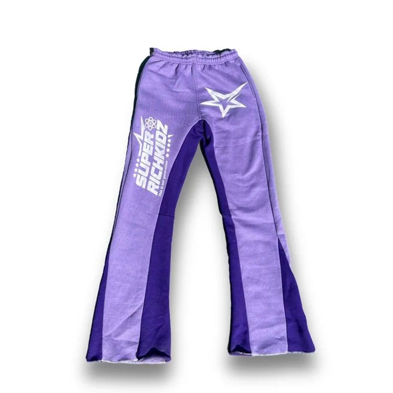 Lässige Hose mit geradem Bein und Buchstabendruck – Retro-Street-Sporthose mit lockerer Passform für Männer und Frauen in mehreren Farben_voghion.com