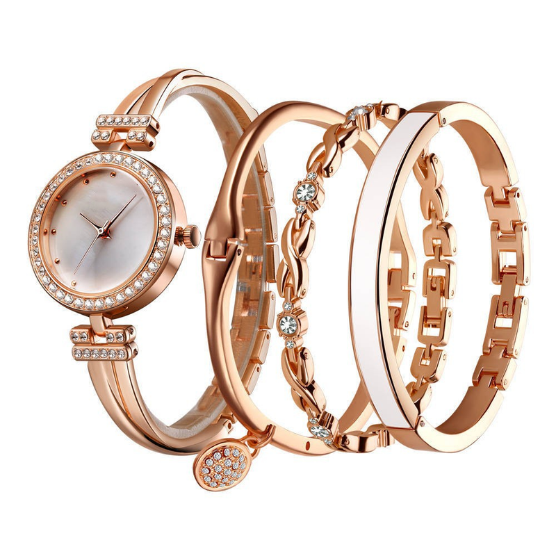 Four Piece Set For Women's Watches Women's Fashion Quartz Watch_voghion.com