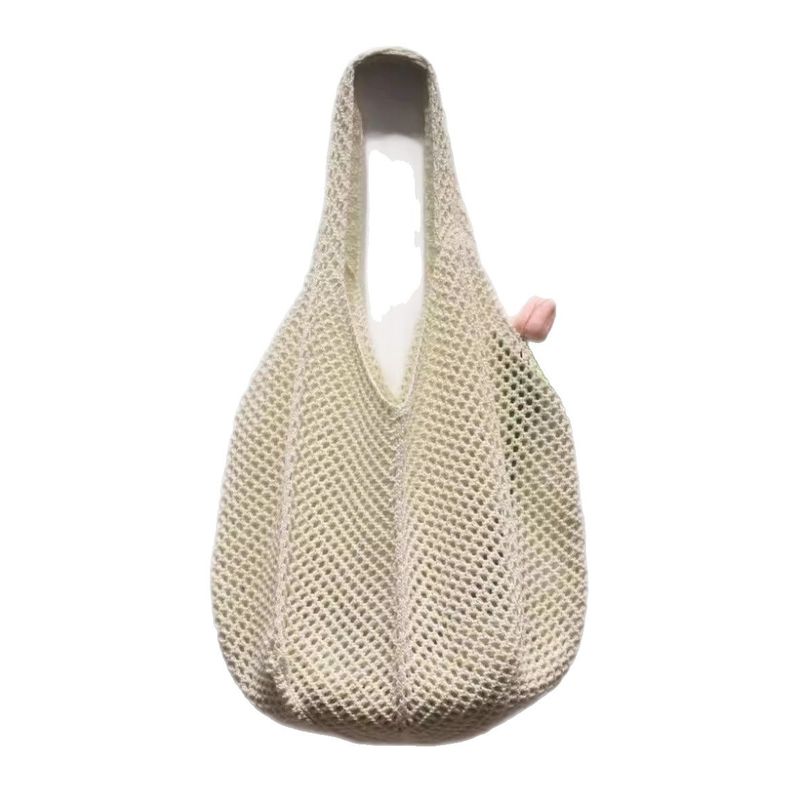 Borsa a tracolla intrecciata di grande capacità per donna, borsa a tracolla da pendolare, nuova tendenza estiva coreana, borsa lavorata a maglia per le vacanze_voghion.com