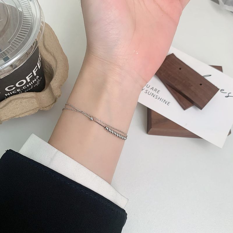S Puur zilver, prachtig en veelzijdig, rond dubbellaags met een niche-temperament, eenvoudig ontwerp van sieraden, kraal_voghion.com
