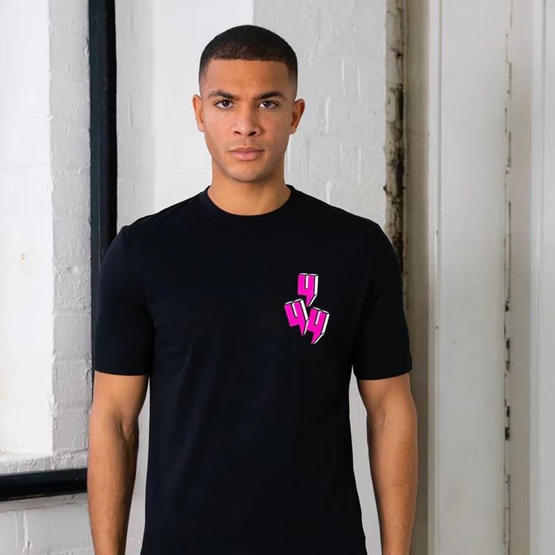 2025 New Fashion Brand 3D Number 4 Printed T-Shirt Gothic High Street Casual Regular Shoulder Top_voghion.com