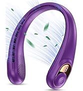Neck Fan With LED Indicator USB-C Charging Long-Lasting Battery Hands Free Bladeless Fan With 3 Adjustable Speeds & Ultra-Quiet_voghion.com