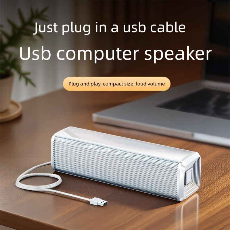 Computer Desktop USB One-Line Small Speaker Subwoofer Conference Amplifier Mini Home Universal_voghion.com