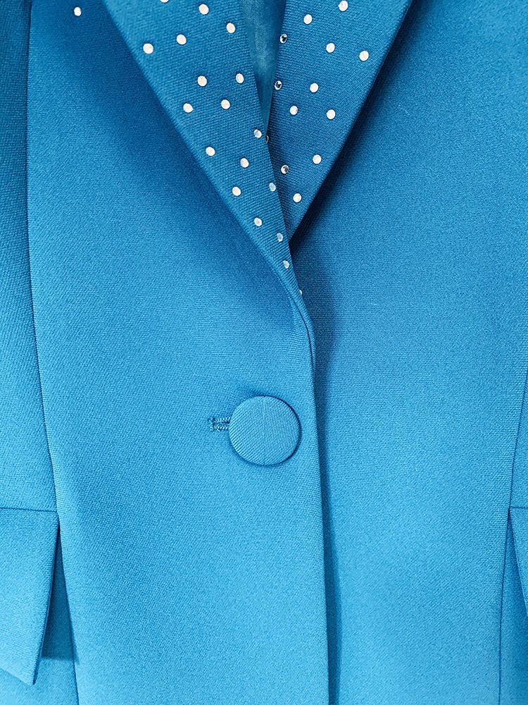Men's Rhinestone-Embellished One-Button Blazer & Pants Set, Trendy Two-Piece Suit For Streetwear & Night Out_voghion.com
