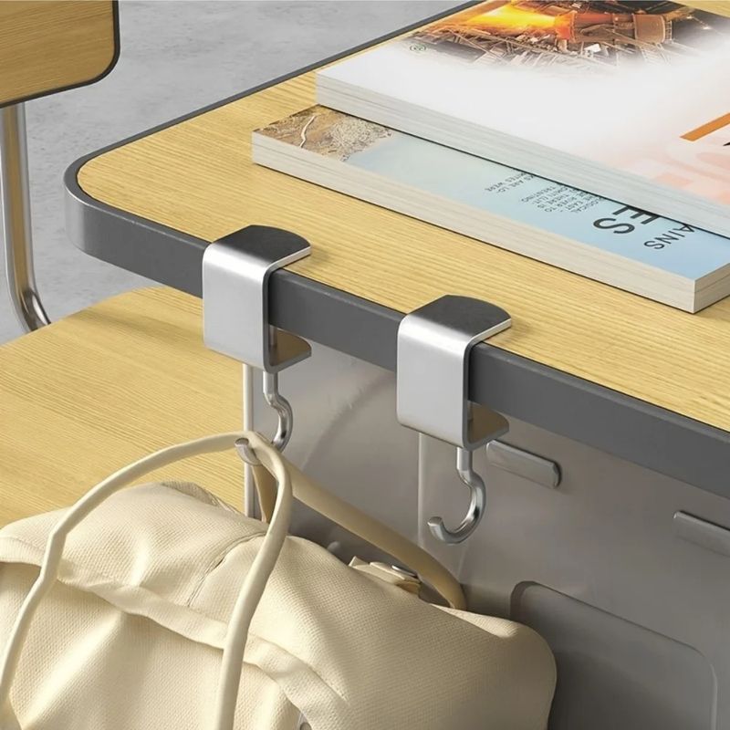 360° Rotatable Steel Table Hooks - Detachable Edge Gaming Headset Desk Hanger Backpack Storage Hanging Hook_voghion.com