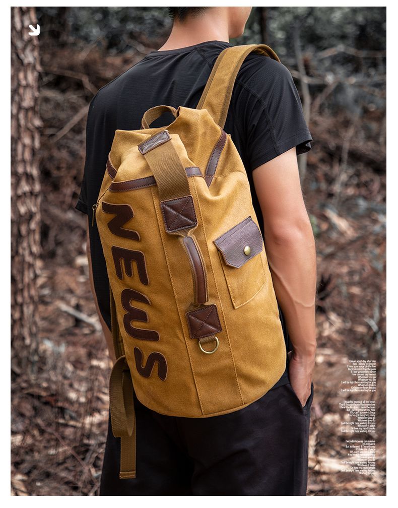 Retro Batik Outdoor Casual Wind Waterproof Canvas Computer Bag Travel Men Backpack_voghion.com