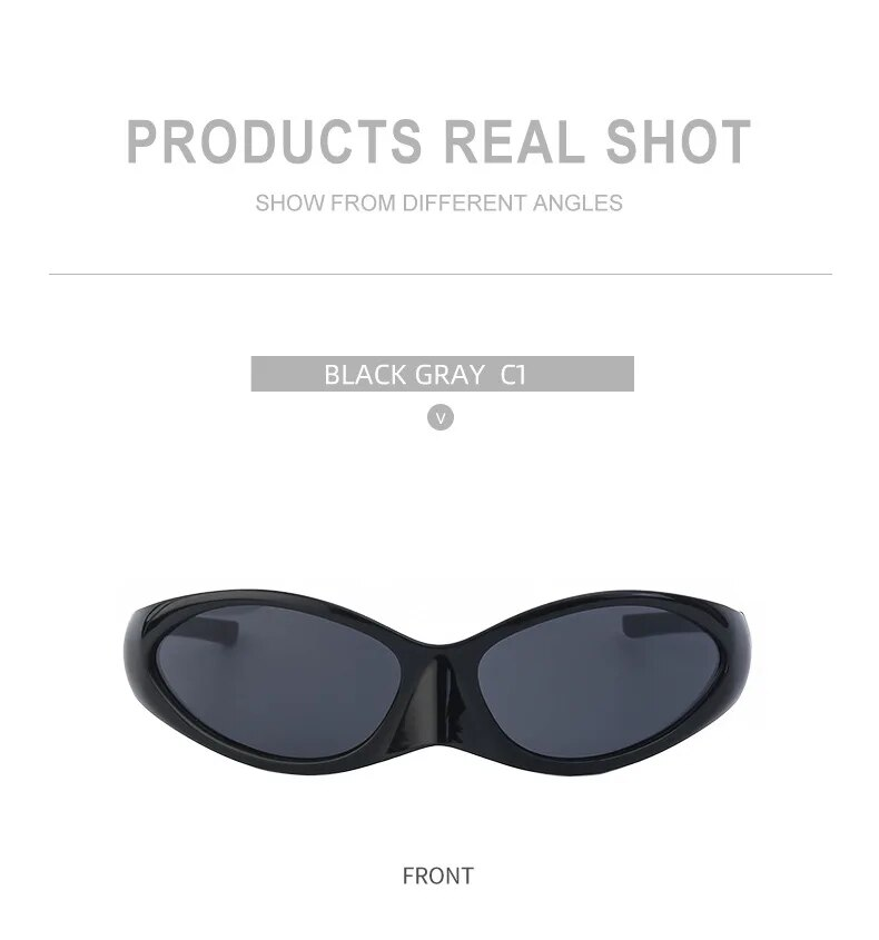 Nya Y2K Solglasögon Goggle Dam 2000-tal Punk Bat Solglasögon för män Nyanser Retro märkesdesigner Steampunk Sports Solglasögon_voghion.com