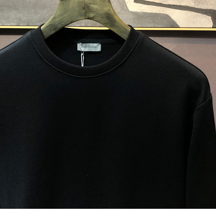 Korean slim fit trendy label with printed pullover on the back, long sleeved hoodie for men's new casual and handsome_voghion.com
